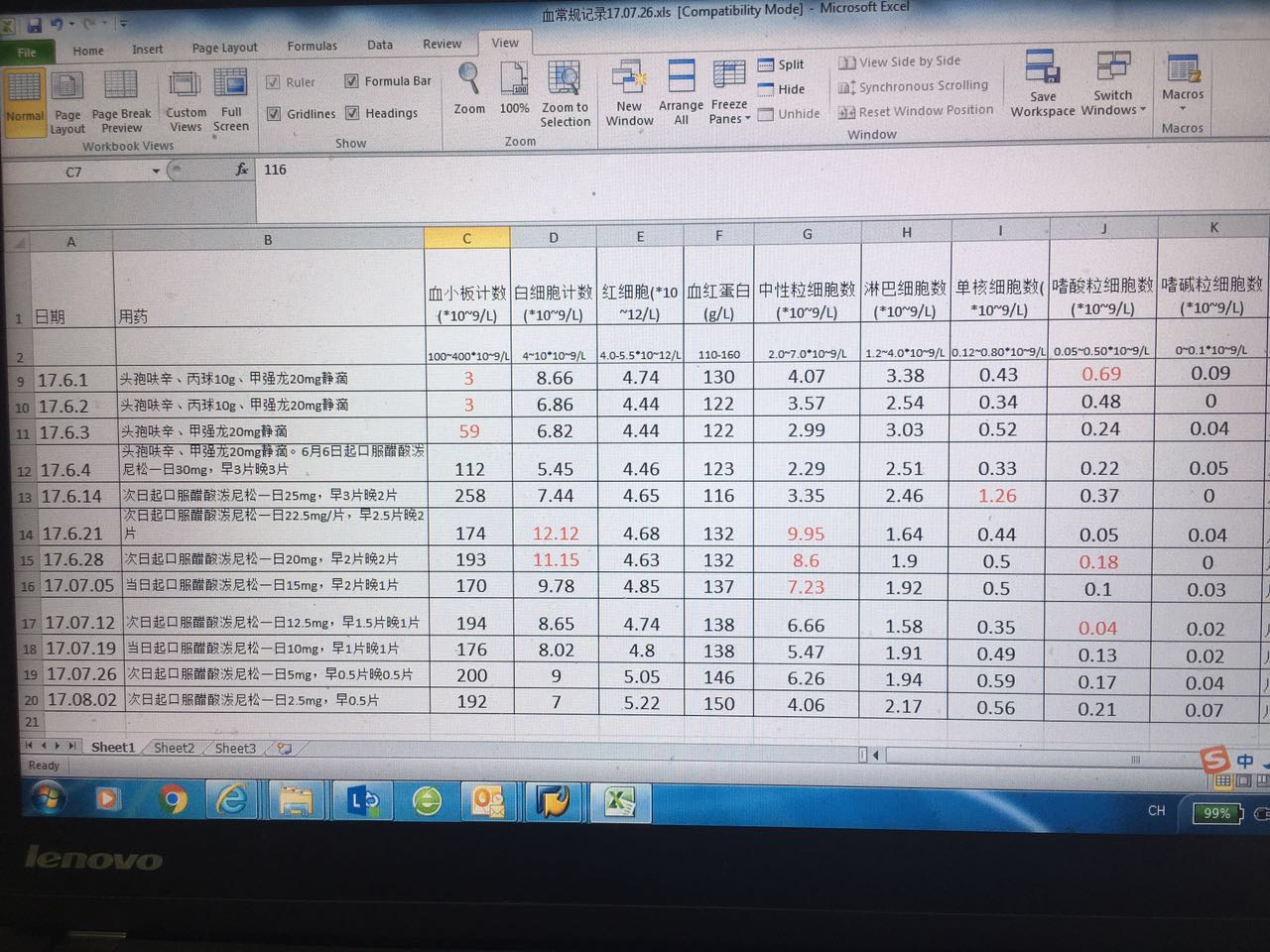 6.1-8.2验血报告记录