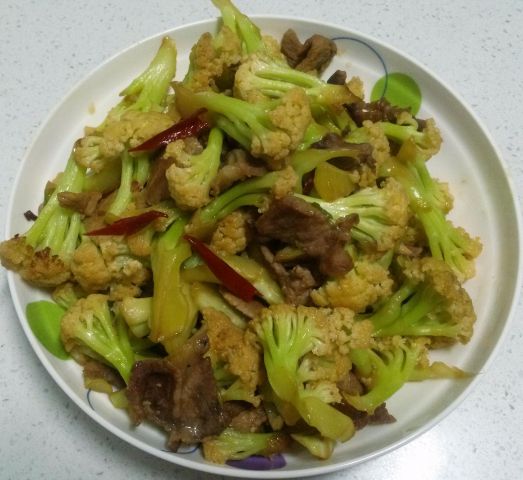 有机菜花炒肉.JPG