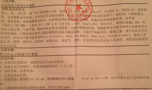 出院说明